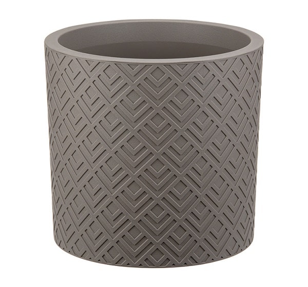 Кашпо ЭТНА D200*190мм 3,4л французский серый с вставкой М3183 /12шт/М-пласт 