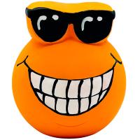 Игрушка с Мячик улыбака с пищалкой оранжевый из латекса 7см/ЛС310/Евро