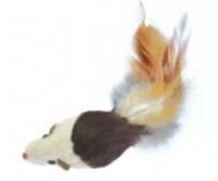 Игрушка для кошек Мышь коричневая с коротким мехом 5см 