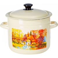 Кастрюля 7л эмаль цил слоновая кость Старая мельница 41804-192/6-У2/2шт/Керчь  