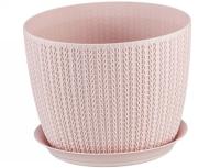 Кашпо ВЯЗАНИЕ 1,1л чайная роза М3119