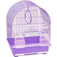 Клетка д/птиц N1 ДКпА100 30*23*39см овальная укомплектованная фиолетовая/10шт/Евро