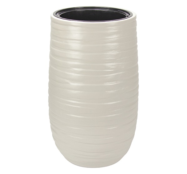 Кашпо ЛАЙН D375*Н620 9/59л кремовый М3412