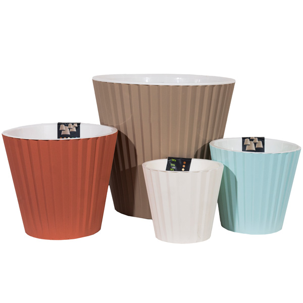 Кашпо Sand D160 2л белый с вставкой IG64001