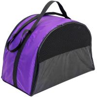 Сумка переноска ЧИП Конверт-Полукруг №4 раскладная с карманом и ремнем51*28*34см фиолет/9059/Дарэлл