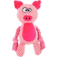 Игрушка с Поросенок с пищалкой кантик розовый текстиль 24х10х6см/Ти112/Евро