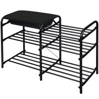 Этажерка д/обуви с полкой "Люкс №5" черный/матовый черный ЭТЛ5-1/Ч