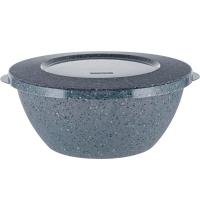 Миска 3л Plast Team Stone с крышкой темный камень PT1075 /20шт/ПТ Миска 3л Plast Team Stone с крышкой темный камень PT1075 /20шт/ПТ