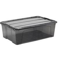 Ящик КИП с крышкой 30л 58x38,5x18,5см черно-прозрачный М2338 /5шт/М-пласт Ящик КИП с крышкой 30л 58x38,5x18,5см черно-прозрачный М2338 /5шт/М-пласт