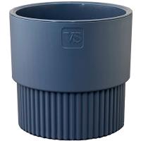 Кашпо Бостон VipSet 4,5л антрацит с дренаж вставкой /6шт/ЭД