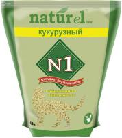 Наполнитель Naturel №1 Кукурузный комкующийся  4,5л  Наполнитель Naturel №1 Кукурузный комкующийся  4,5л
