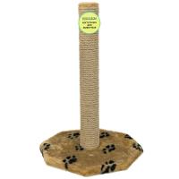 Когтеточка столбик мех, джут коричневый 35*35*50см/DONBARON