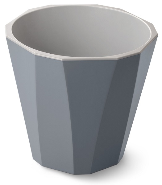 Кашпо Палермо 1,8л темно-серый с вставкой С316СЕР /20шт/Мартика