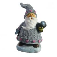 Фигура Дед Мороз с фонарем L9W11H18см 715337/W137