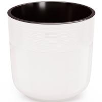 Кашпо Линель 6л белый с вставкой М8704