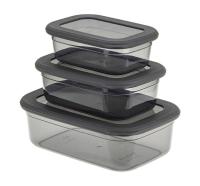 Контейнер для продуктов (0,4+0,7+1,2л) РЕСПЕКТ графитовый М1264
