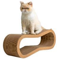 Когтеточка-лежанка  зверьё моё большая картон 59х21х22см/86205