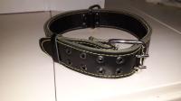 Ошейник кожа+брезент 45мм 3-х слойный 70-75см/41134/Бим