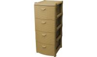Комод РОТАНГ 4 секции бежевый ротанг М2812