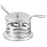 Сахарница DOLCE 250мл стекл. в корпусе из нерж стали, с крышкой и ложечкой  Сахарница DOLCE 250мл стекл. в корпусе из нерж стали, с крышкой и ложечкой