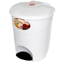 Контейнер 12л для мусора с педалью белый