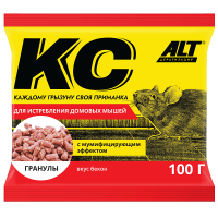 АЛТ "К-с" от домовых мышей (пеллеты) со вкусом бекона 100гр АЛТ "К-с" от домовых мышей (пеллеты) со вкусом бекона 100гр