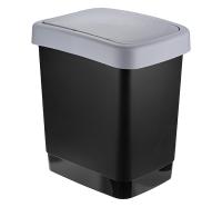 Контейнер д/мусора 18л ТВИН серый М2479 /8шт/М-пласт