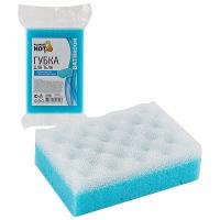 Губка д/тела двухстор. Рыжий кот поролон+массаж /310512