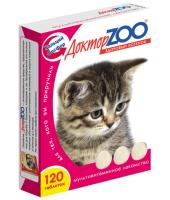 Витамины Доктор ZOO Здоровый котенок 120 таблеток Витамины Доктор ZOO Здоровый котенок 120 таблеток