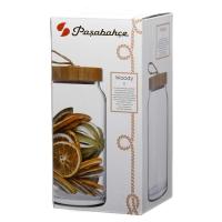 Банка стеклянная 1130 мл с бамбук крышкой ВУДИ /43593В Банка стеклянная 1130 мл с бамбук крышкой ВУДИ /43593В