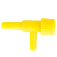 Краник для трубки угловой 4мм желтый