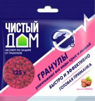 Чистый дом гранулы от грызунов (орех) 125гр  Чистый дом гранулы от грызунов (орех) 125гр