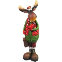 Фигура Лось с птичкой L7W9H26,5 715347/W198