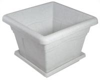 Кашпо Квадро 1,48л мрамор С161М