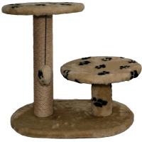 Когтеточка с двумя полками круг джут коричневый с игрушкой 37*57*55см/DONBARON Когтеточка с двумя полками круг джут коричневый с игрушкой 37*57*55см/DONBARON