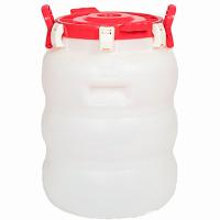 Бак 40л герметичная с широким горлом белый с доп. зажимами /3шт/Рад
