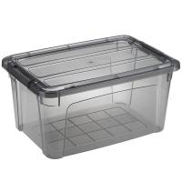 Контейнер д/хранения КИП 5,7л с защелками черно-прозрачный М2334 /5шт/М-пласт 