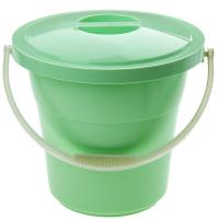 Ведро 12л евро пищевое с крышкой зеленый 