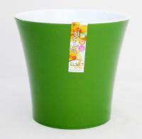 Кашпо Арте 2л зеленое с белой вставкой