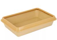 Туалет д/кошек Zoo-M малый с рамкой 40*26*6,5см бежевый/2905/Дарэлл