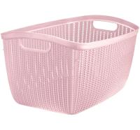Корзина для белья ВЯЗАНИЕ 26л чайная роза М2617