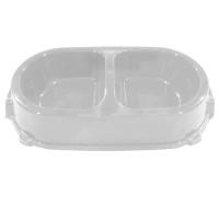 Миска двойная пластик для кошек 0,45л нескользящая мраморная Миска двойная пластик для кошек 0,45л нескользящая мраморная