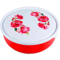 Салатник 4,8л Фантазия с крышкой красный 09035 /20шт/Арз