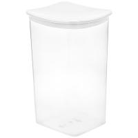 Емкость д/сыпуч. прод. квадратная 1,9л белый М1224 / 15шт/М-пласт  