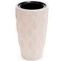 Кашпо Флэйм 61л светло-бежевый с вставкой М8888 /2шт/ Альтерн