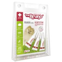 Капли Mr.Bruno БИО против блох и клещей для щенков и маленьких собак 3 пипетки*1мл Капли Mr.Bruno БИО против блох и клещей для щенков и маленьких собак 3 пипетки*1мл