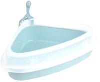 Туалет для кошек глубокий угловой с бортом 54*40*15,5см Туалет для кошек глубокий угловой с бортом 54*40*15,5см