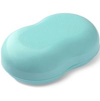 Мыльница закрытая Вояж с щеткой светло-бирюзовый С13 /38шт/Мартика