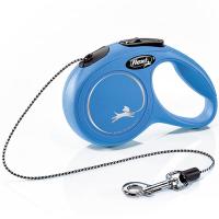 Рулетка Флекси Новая Классика ХS д/кошек трос 3м на 8кг голубая/23419/20/Евро
