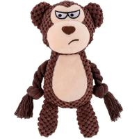 Игрушка с Мартышка с пищалкой канатиком текстиль темно-корич. 24х10х6см/Ти115/Евро
